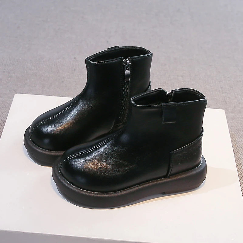 boots cuir fille