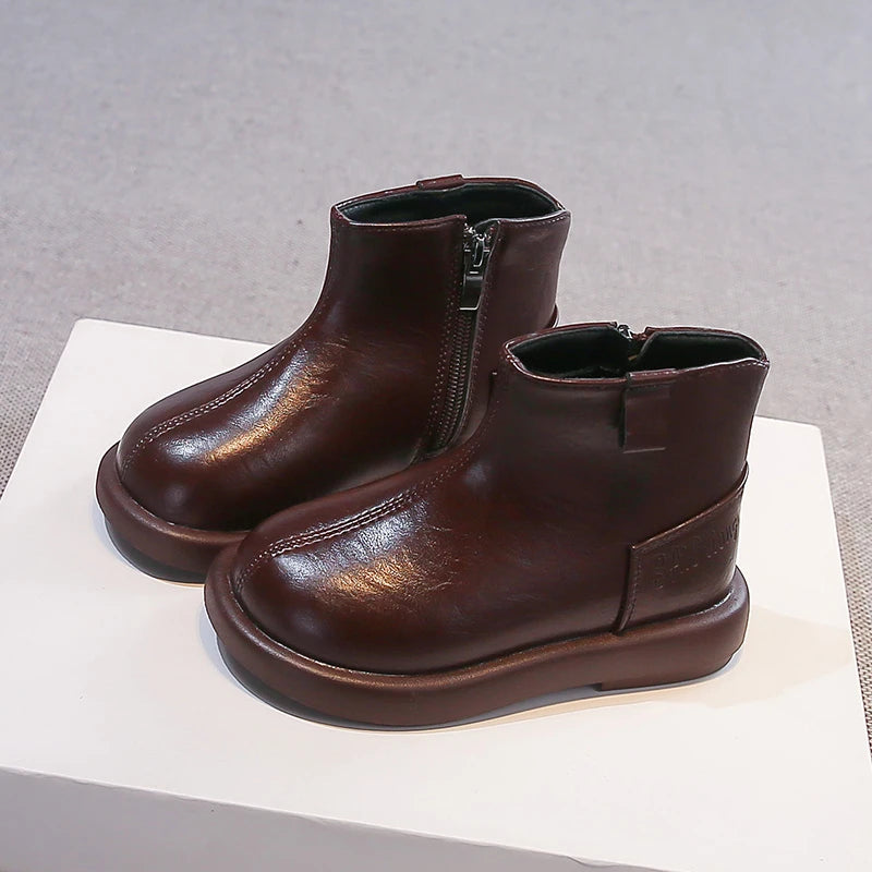 boots cuir fille