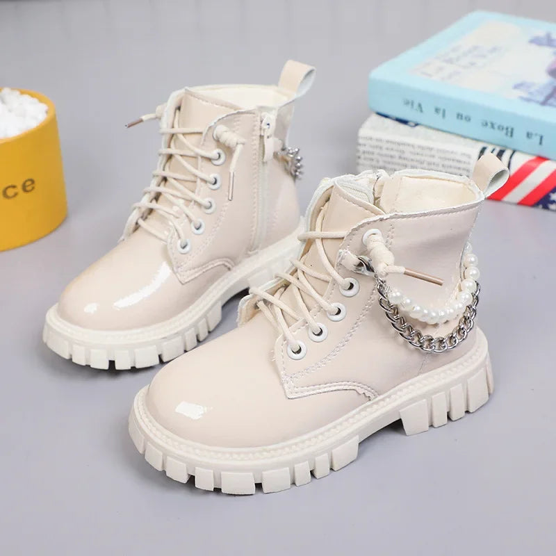 bottines cuir enfant fille