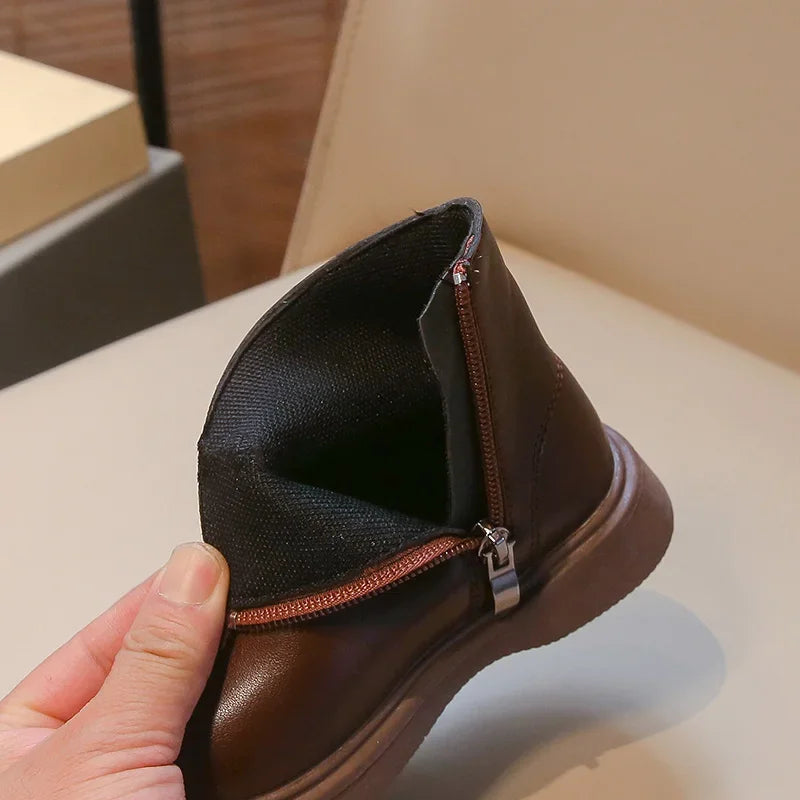 bottines enfant cuir