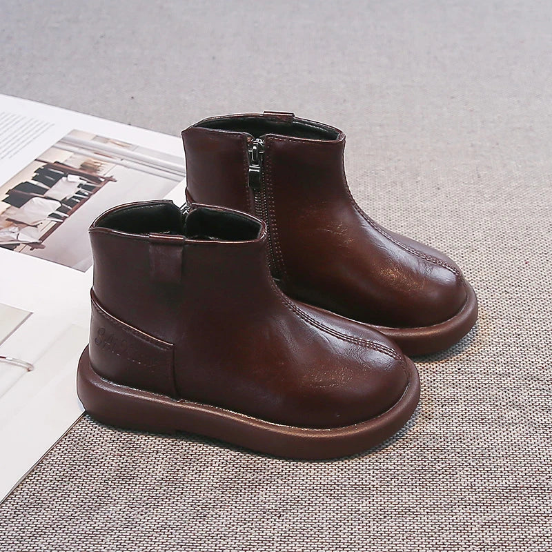 boots cuir fille