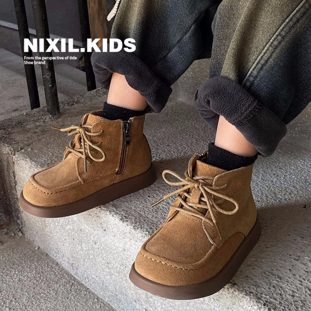 bottines daim garcon