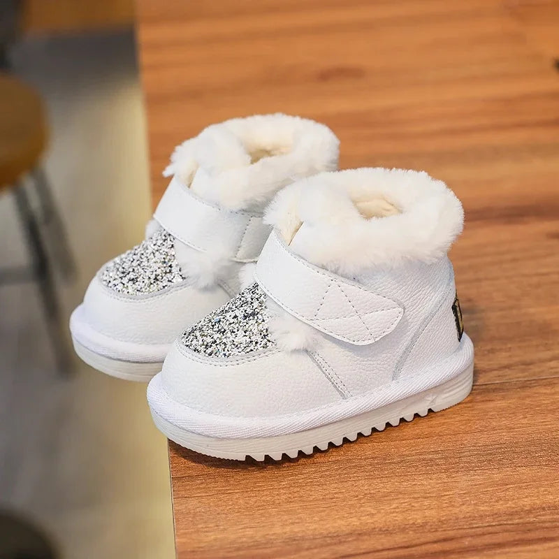 bottines bébé fille fourrées