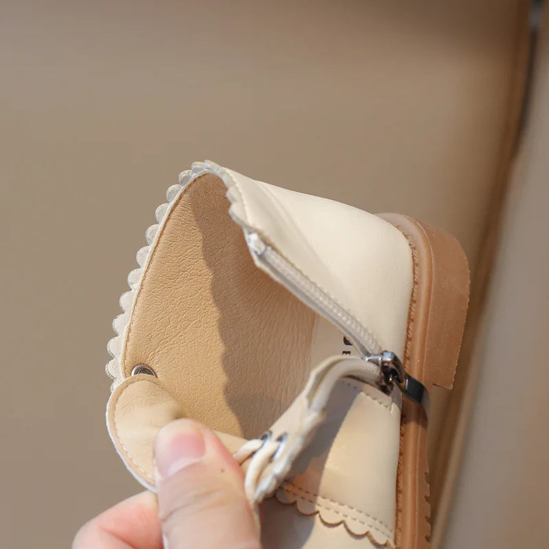 botte cuir fille