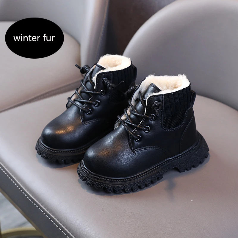 bottines cuir garçon