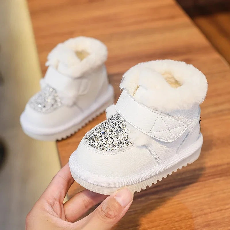 bottines bébé fille fourrées