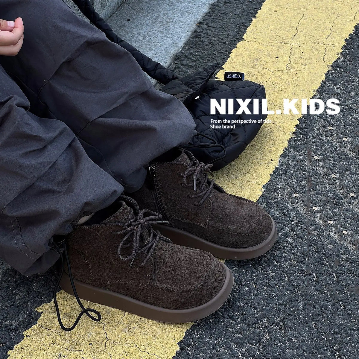 bottines daim garcon