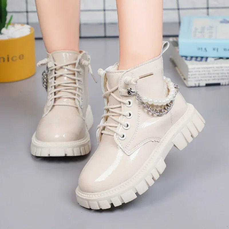 bottines cuir enfant fille