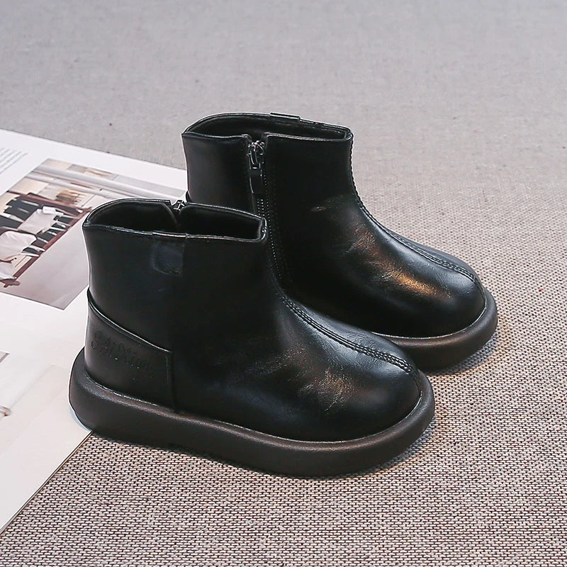 boots cuir fille