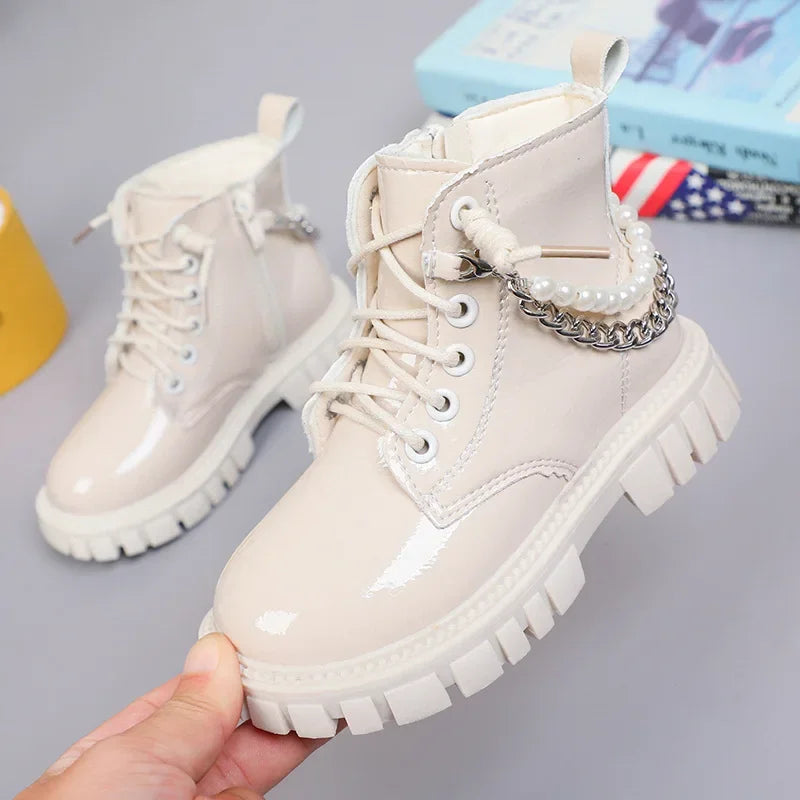 bottines cuir enfant fille