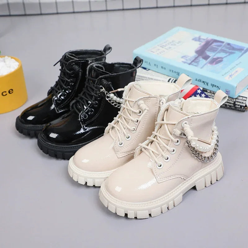 bottines cuir enfant fille