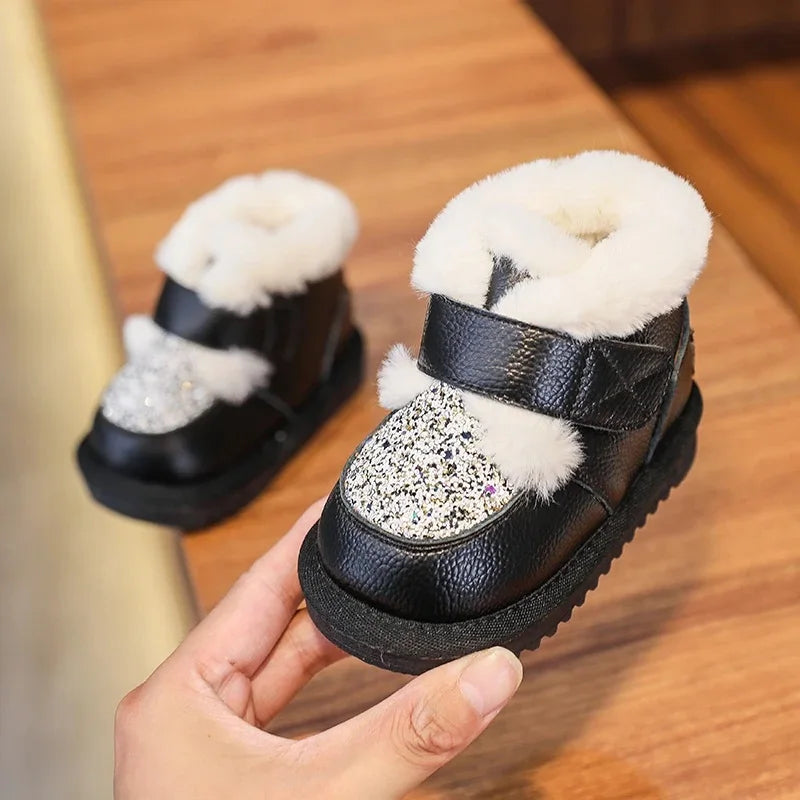 bottines bébé fille fourrées