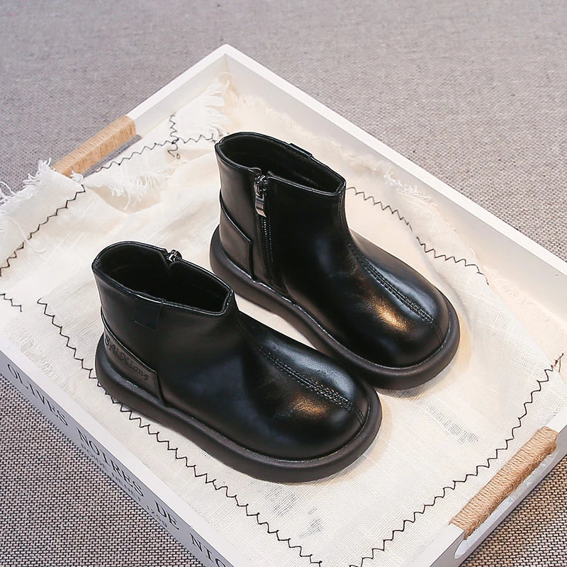 boots cuir fille